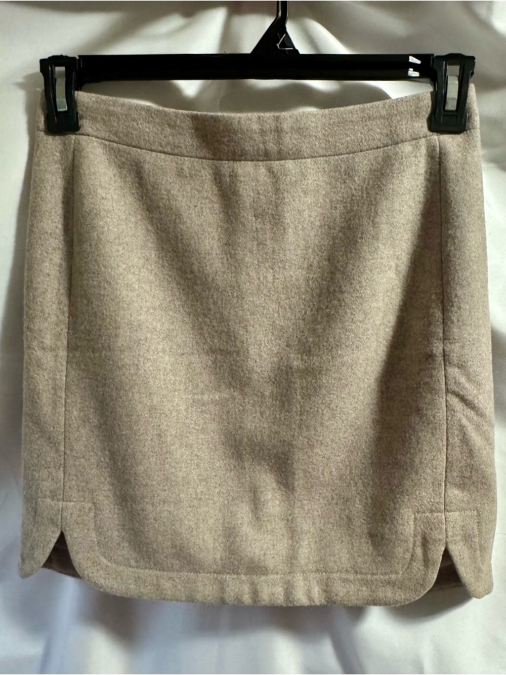 J. Crew Beige Wool-Blend Mini Skirt Size 00 - Picture 1 of 9